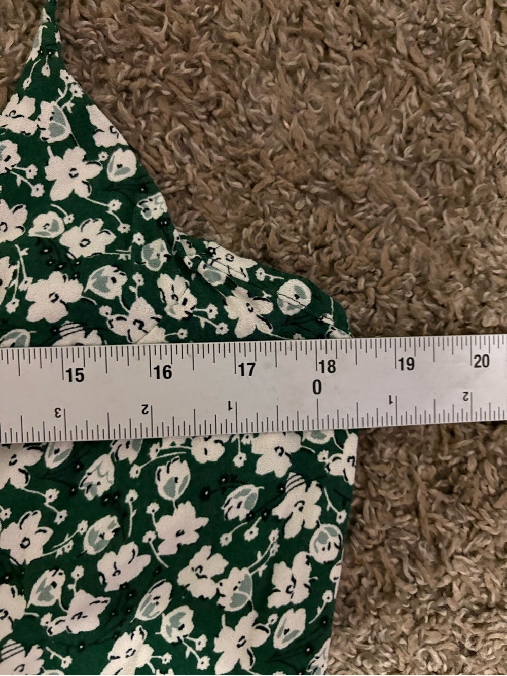 Reformation Mini Dress 1X Green Floral Marlowe Cottage Boho Summer Brunch - Picture 7 of 7